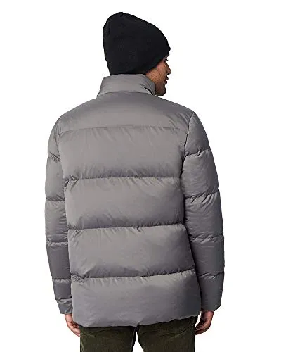 32 DEGREES HEAT Men's Down Winter Parka Heavy Puffer Jacket, Chelsea Grey, Medium