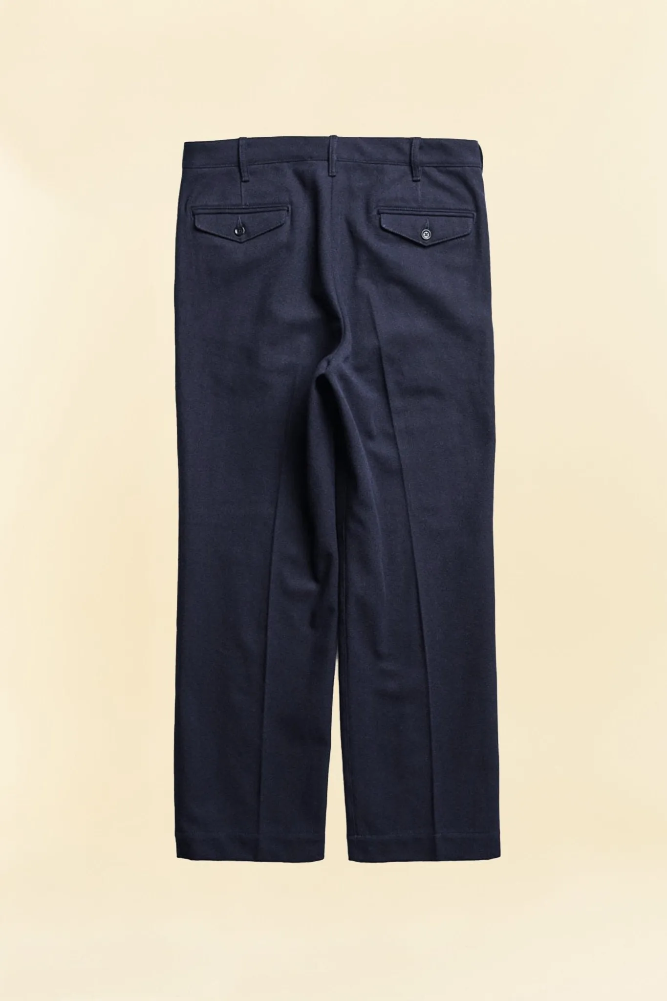 Addict Clothes Single Pleated Herringbone Army Trousers - Navy