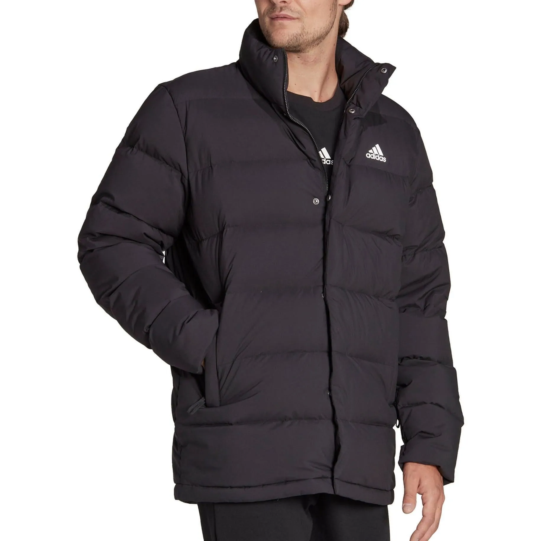 adidas Helionic Mid-Length Mens Down Jacket - Black