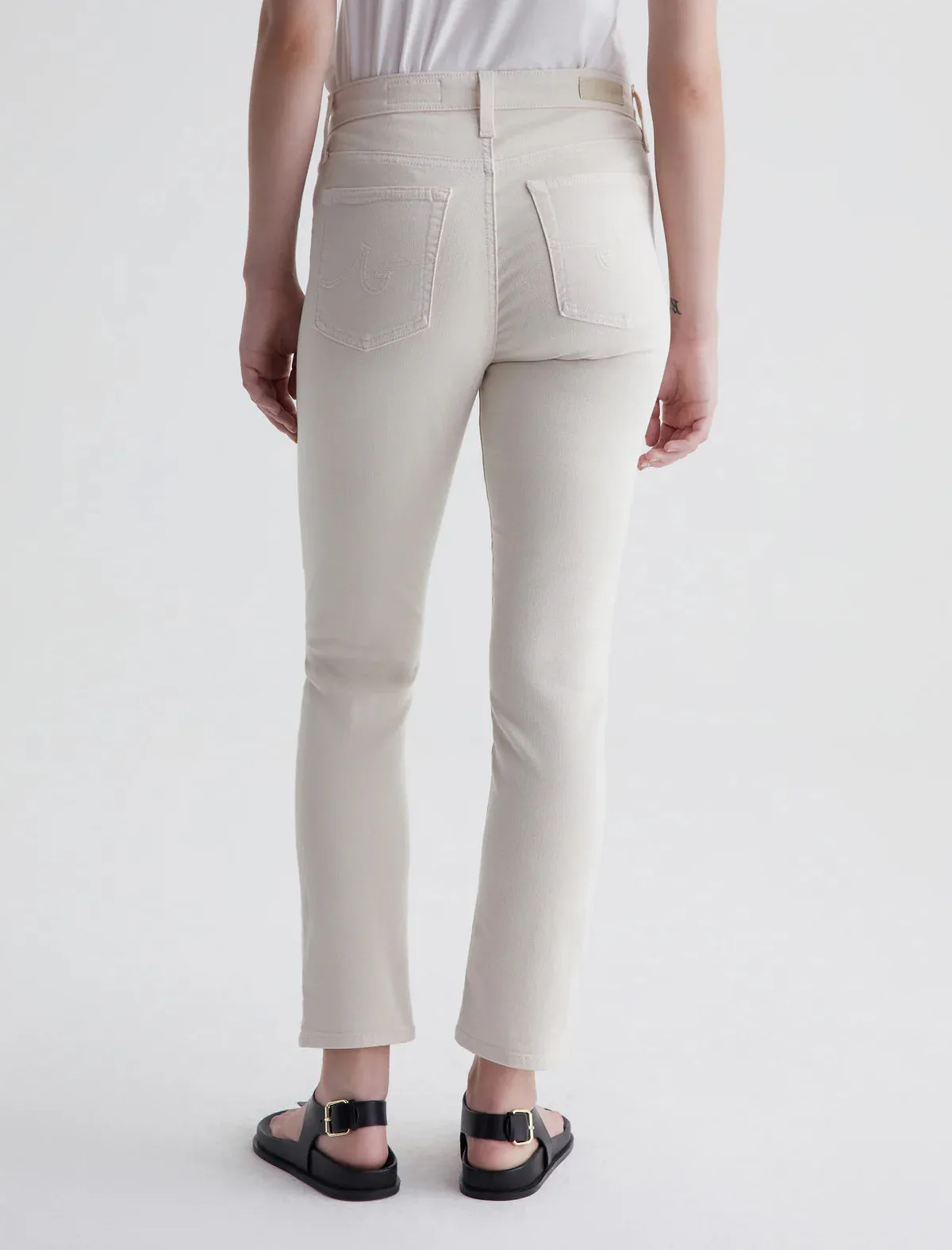 AG Denim Mari Cropped in Opal Stone