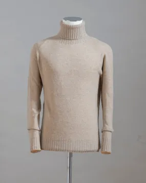 Altea Wool & Cashmere Roll Neck Knit / Beige