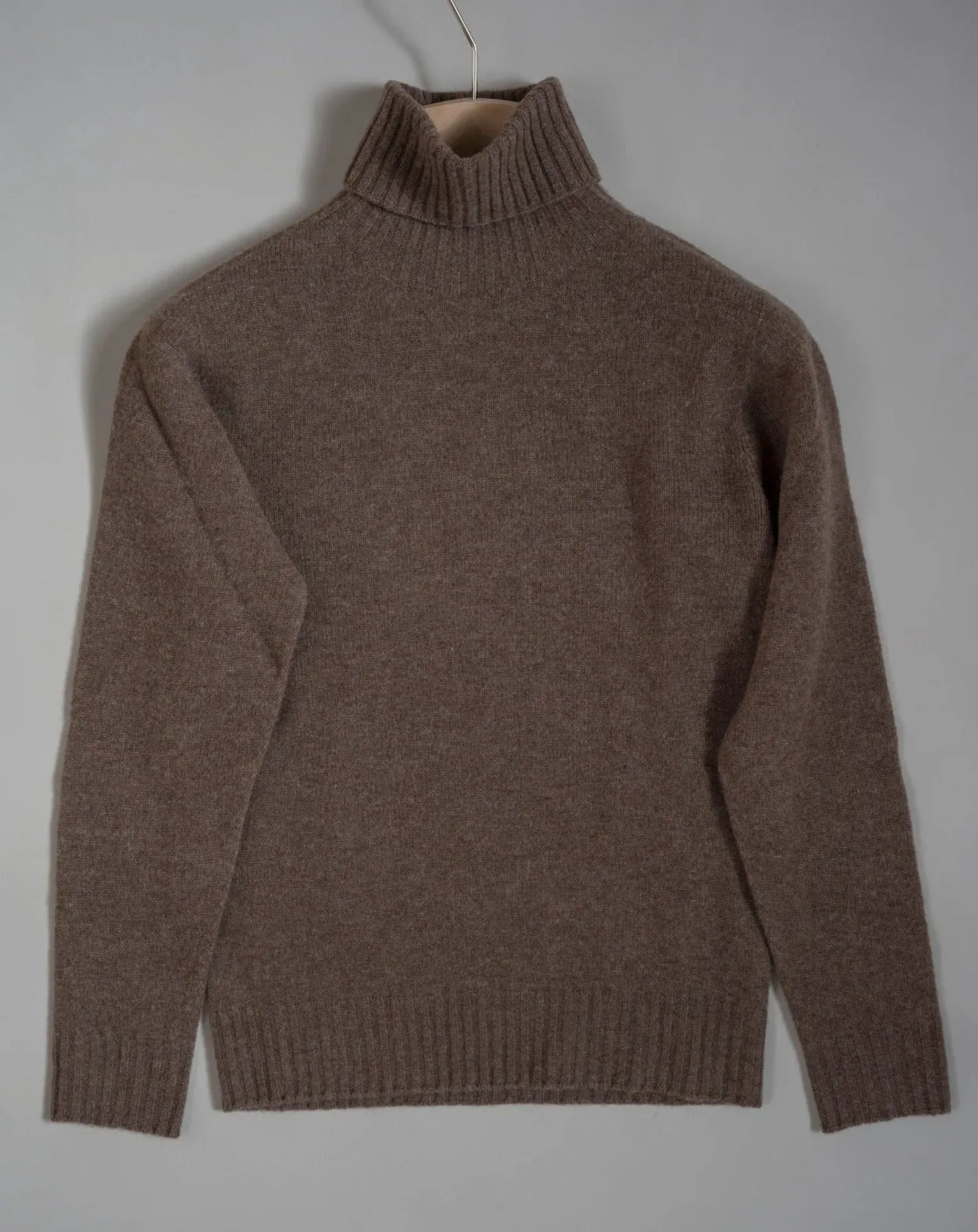 Altea Wool & Cashmere Roll Neck Knit / Brown