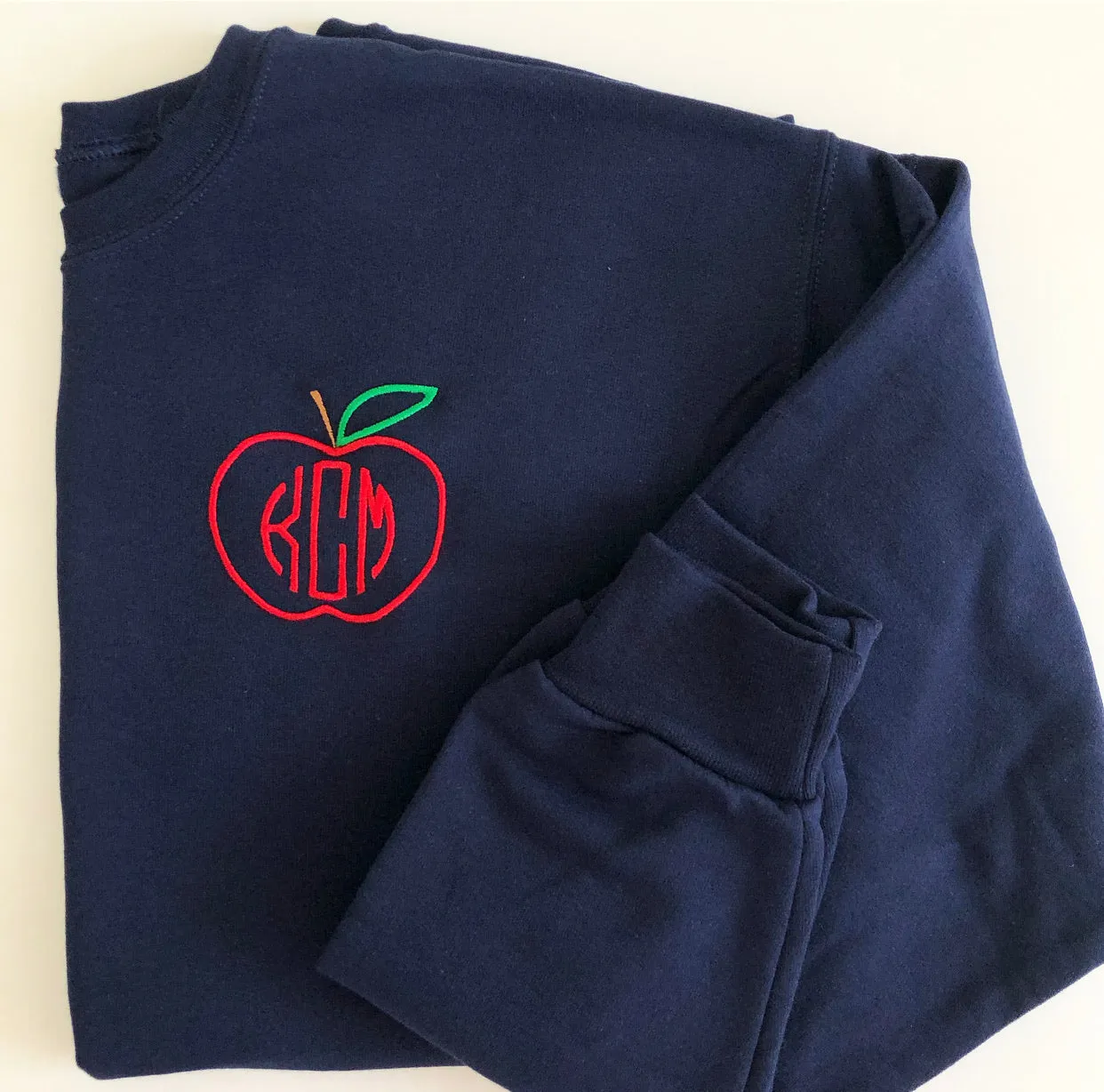 Apple Monogram Crewneck Sweatshirts