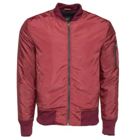 Archer's Maroon Nylon flight jacket with ribbed waist