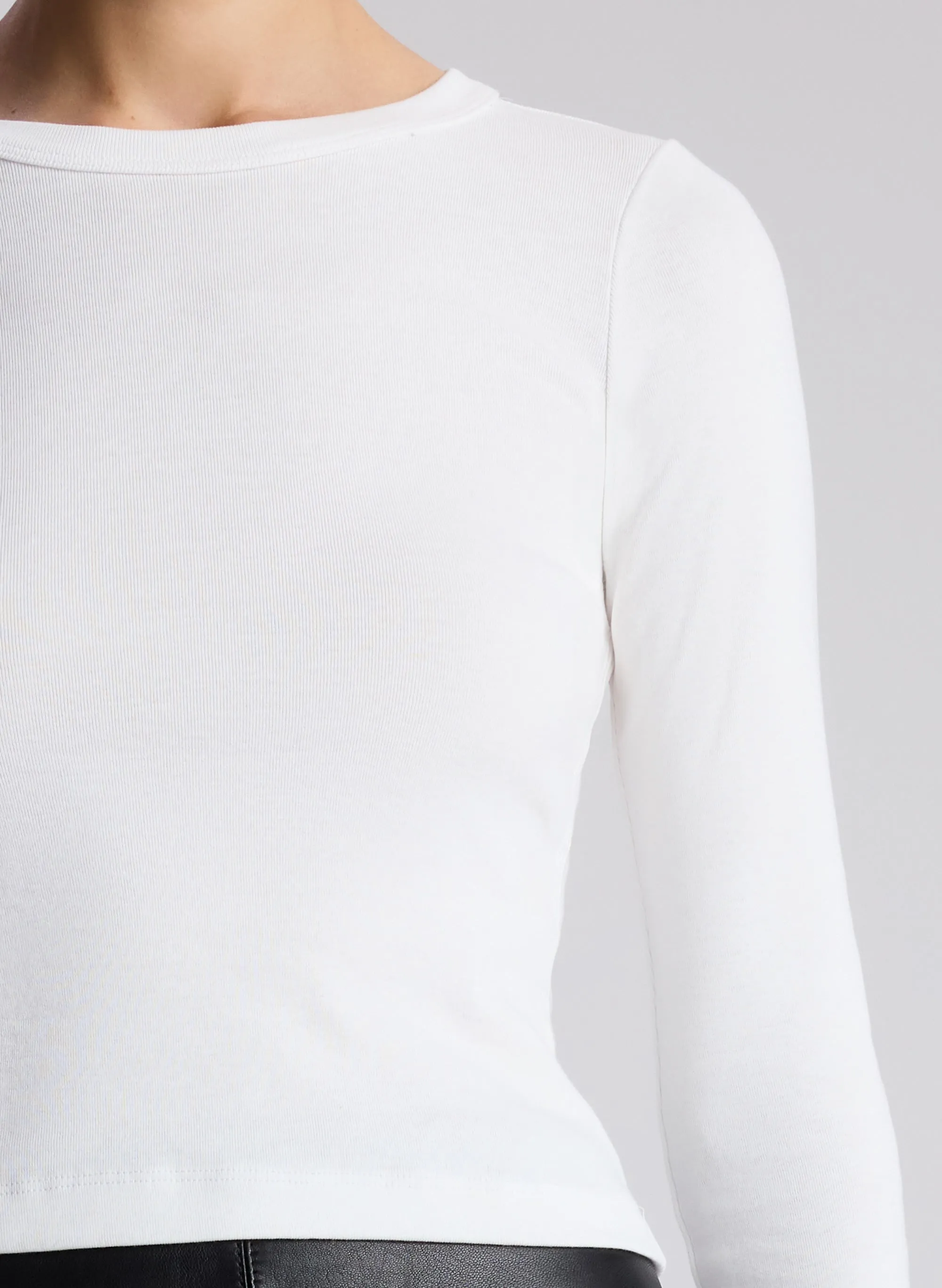 Ari Cotton Rib Long Sleeve Tee