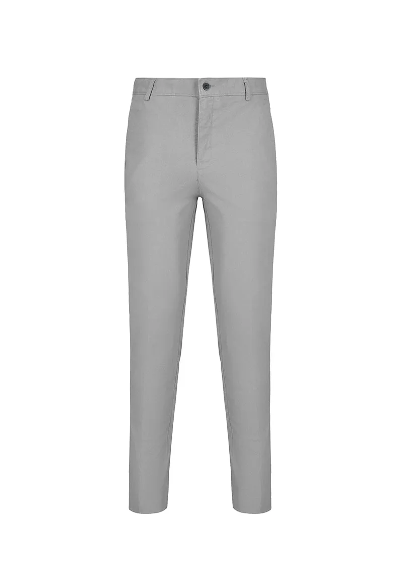 Ash grey cotton chino - NPBWFTRS-23