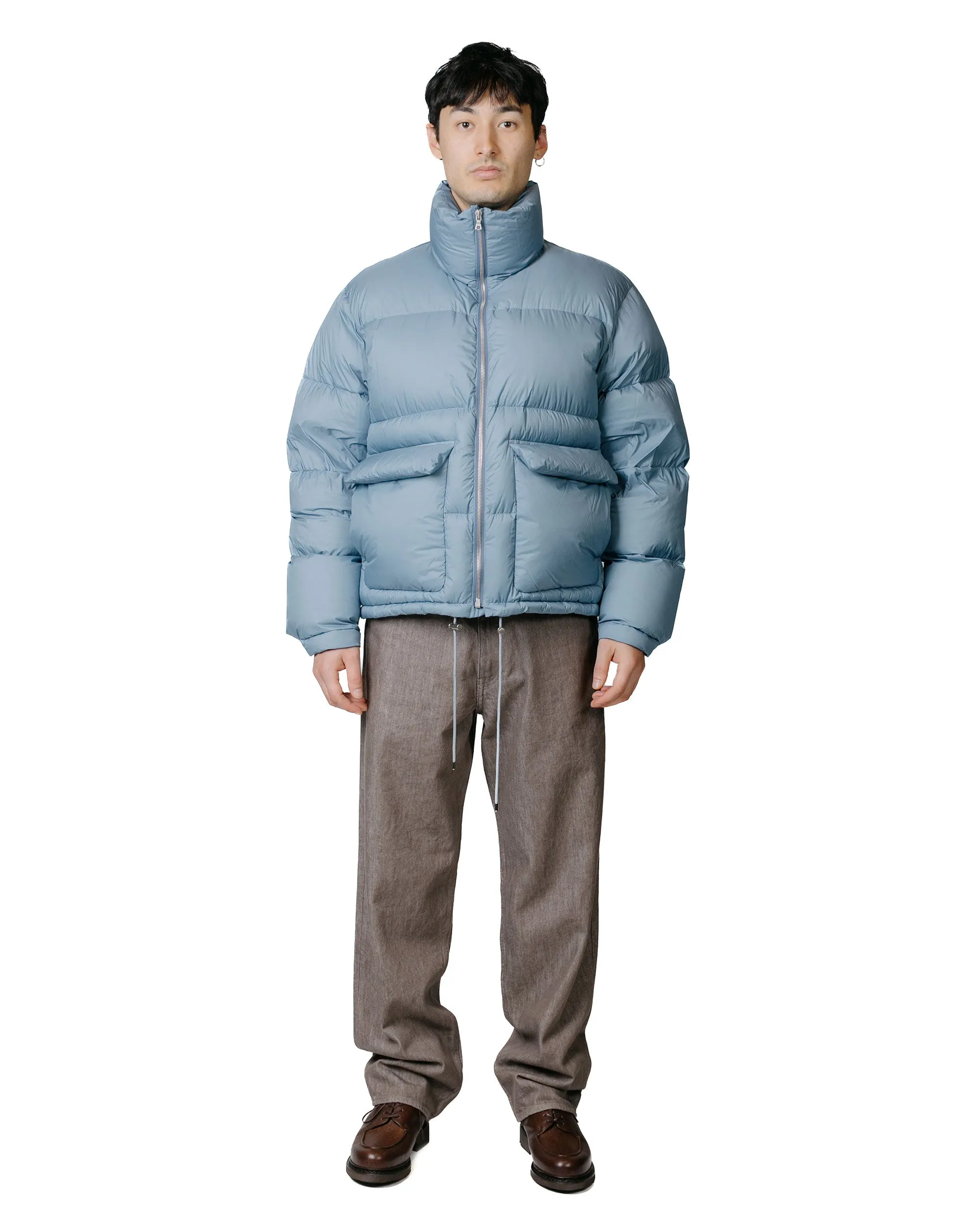 Auralee Super Light Nylon Ripstop Down Blouson Light Blue