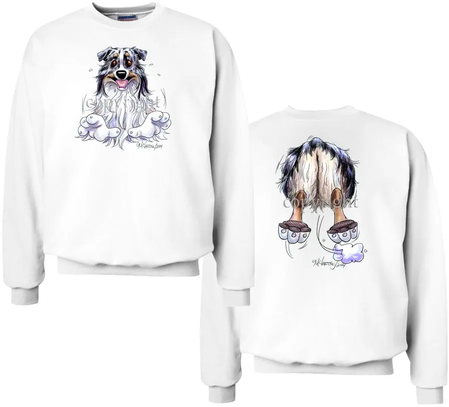 Australian Shepherd  Blue Merl - Coming and Going - Sweatshirt (Double Sided)