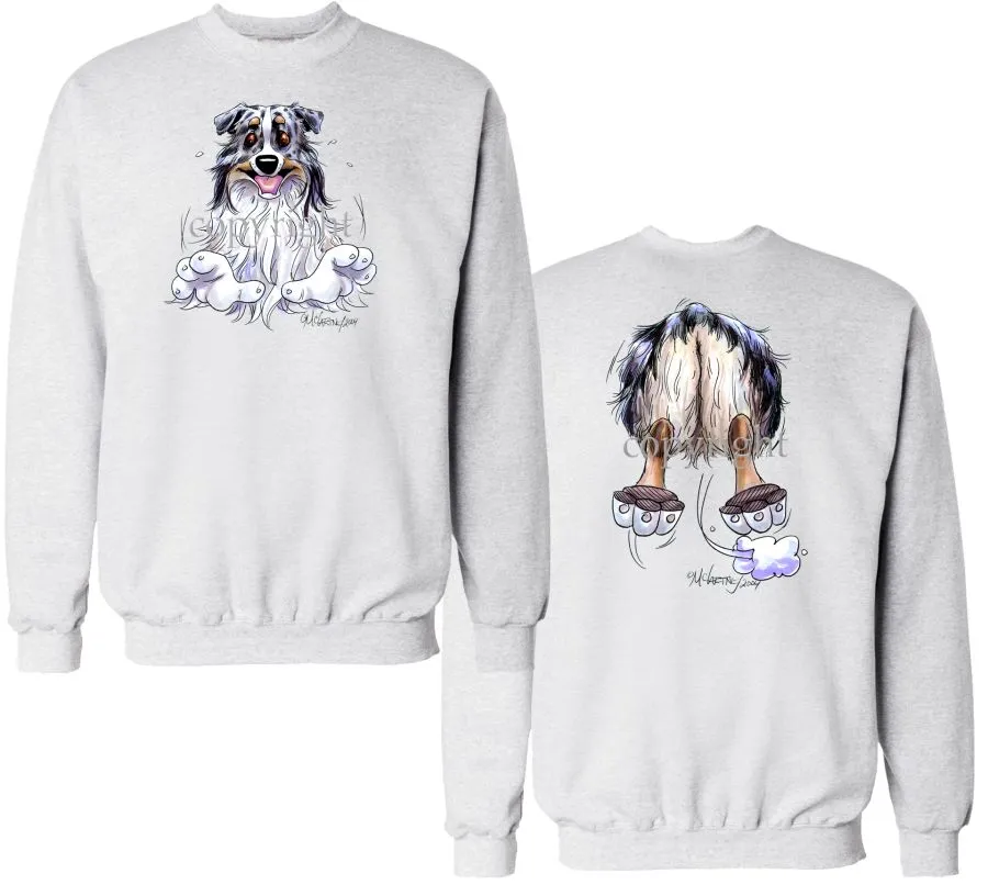 Australian Shepherd  Blue Merl - Coming and Going - Sweatshirt (Double Sided)