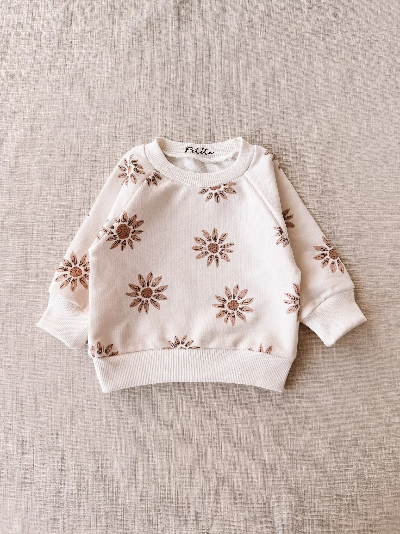 Baby cotton sweatshirt / sunflowers