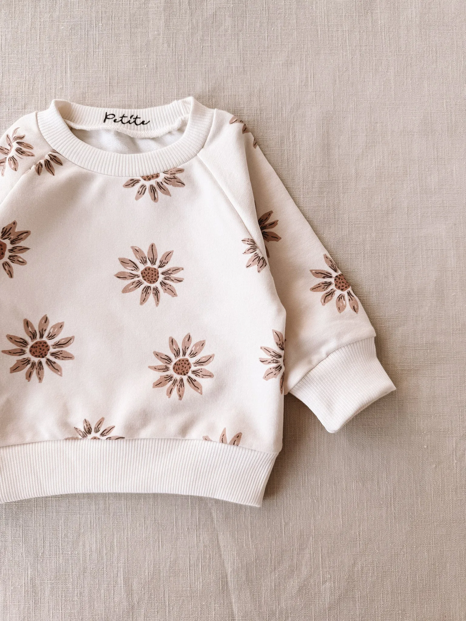 Baby cotton sweatshirt / sunflowers