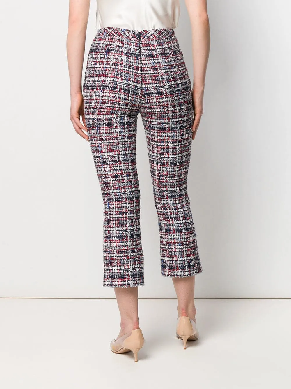 Balmain Button-front tweed trousers