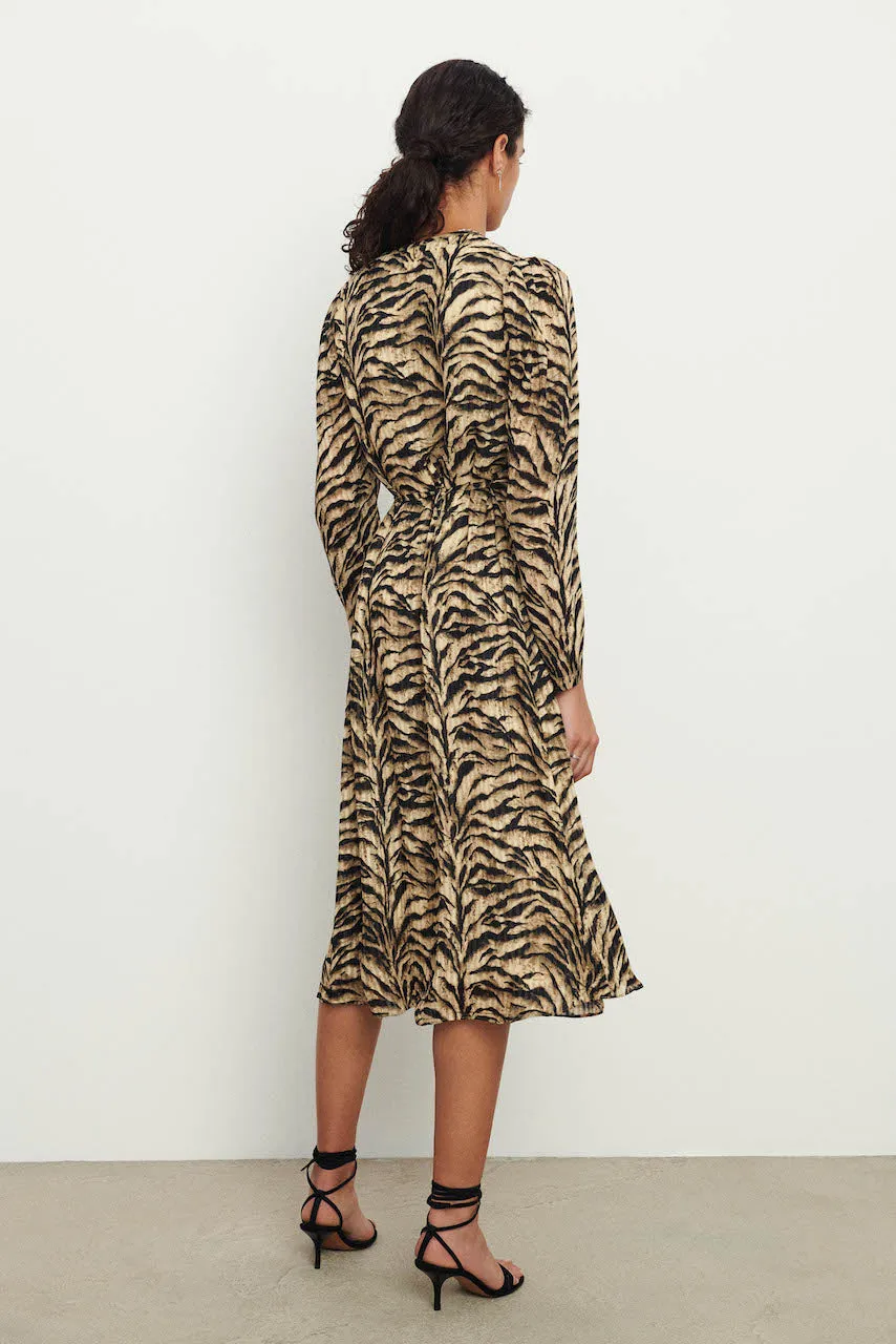 Bash Paris Imany Dress in Beige Zebra