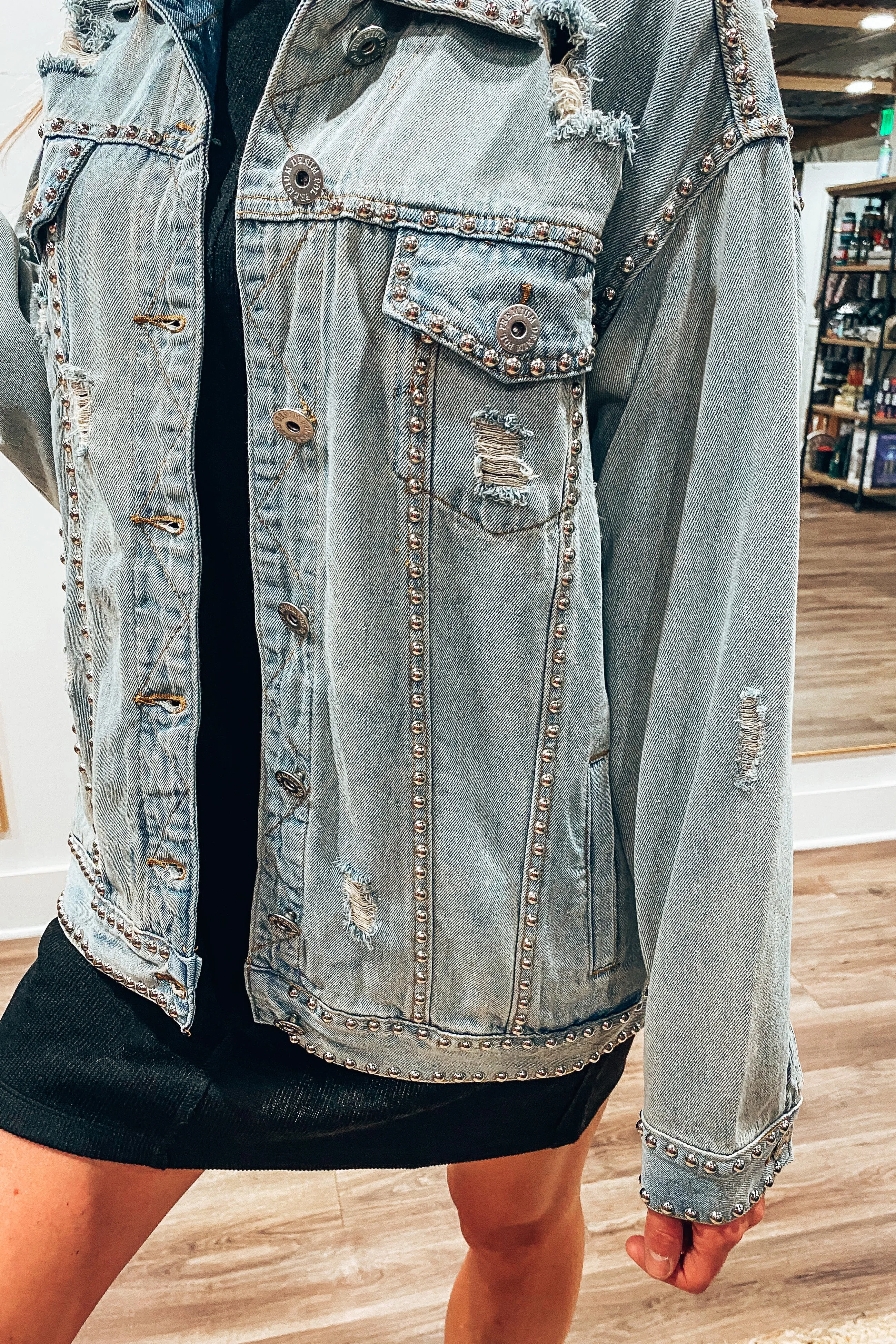 Beckett Studded Denim Jacket