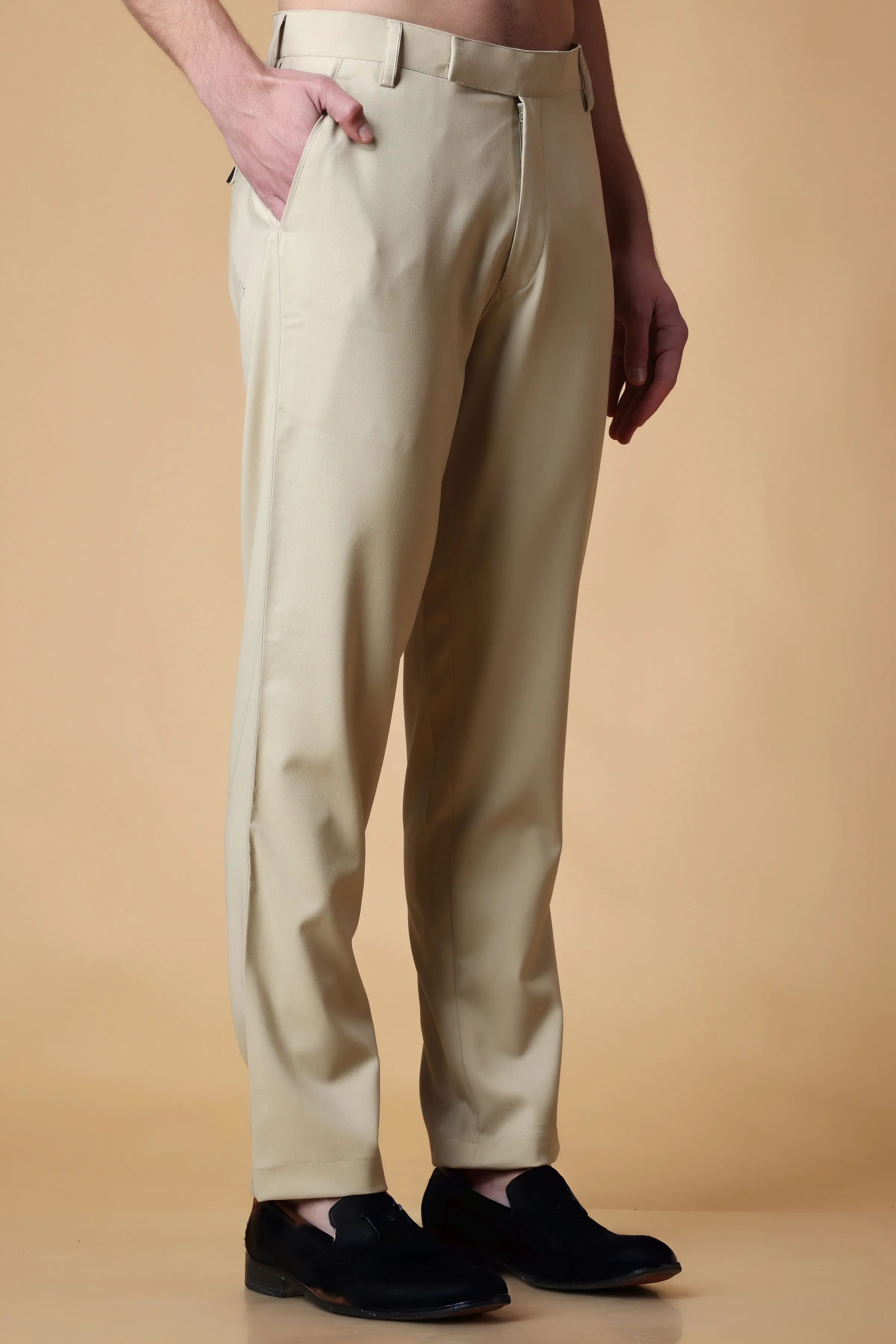 Beige Ultra Formal Trousers