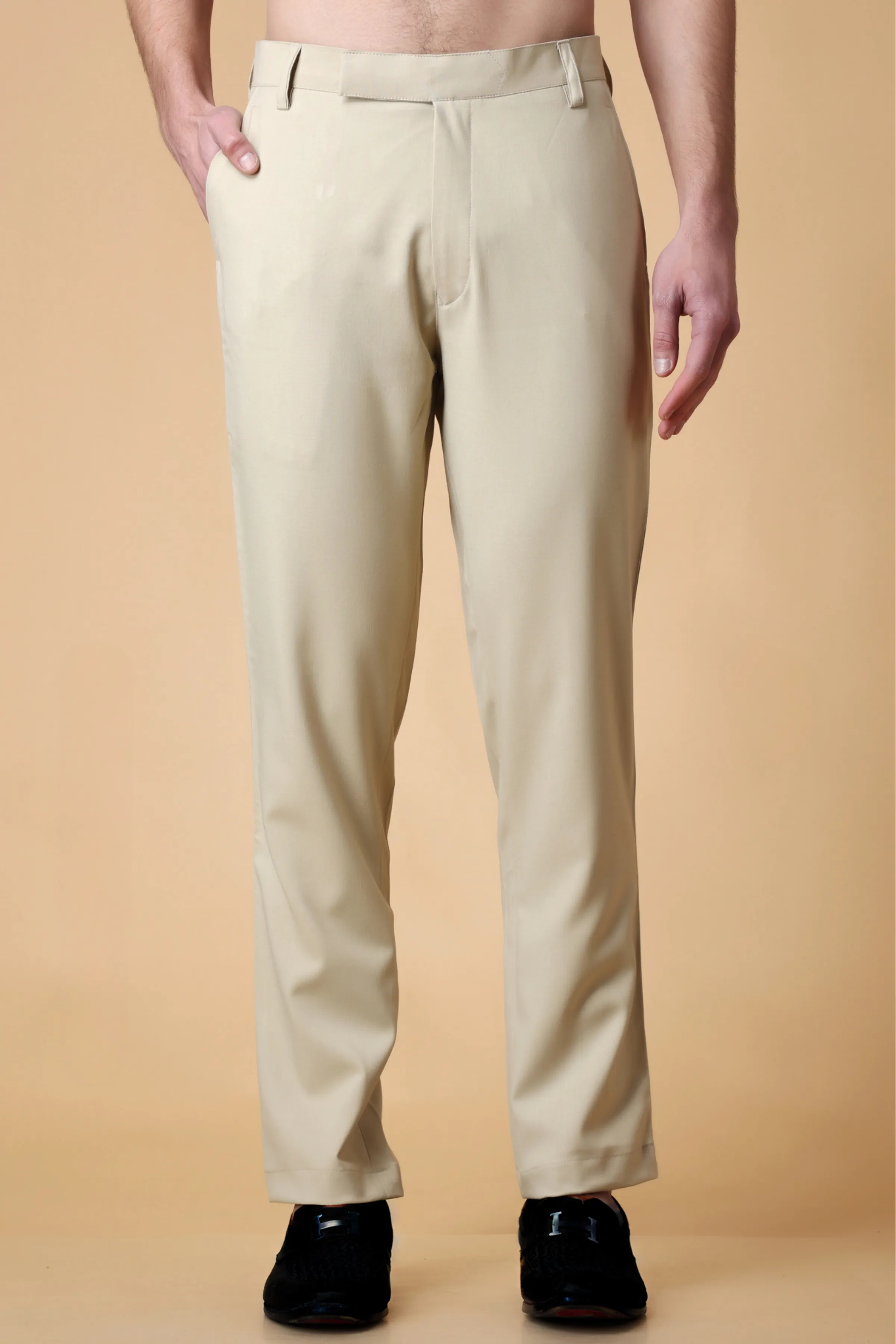 Beige Ultra Formal Trousers