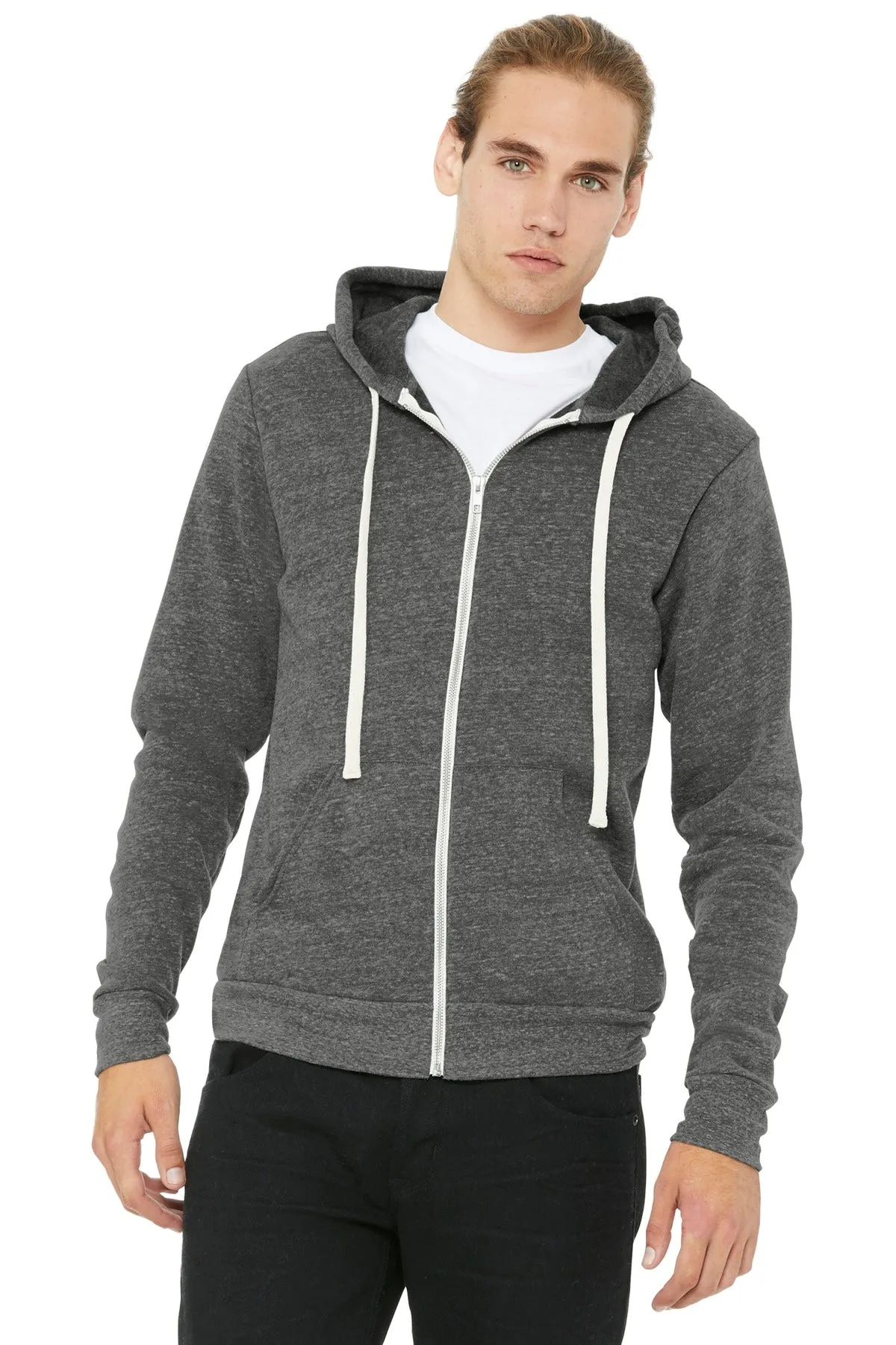 BELLA CANVAS Unisex Triblend Sponge Fleece Full-Zip Hoodie