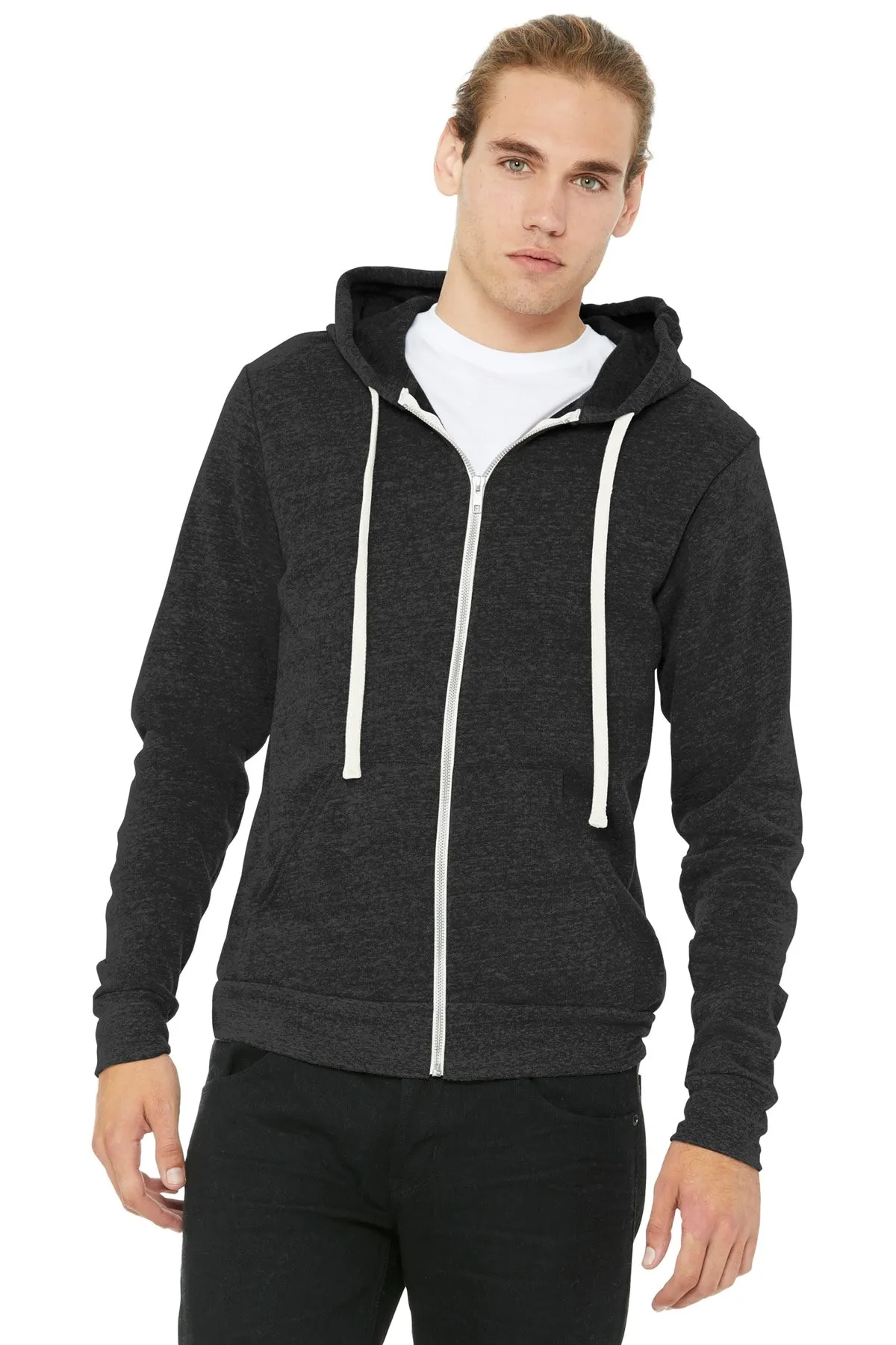 BELLA CANVAS Unisex Triblend Sponge Fleece Full-Zip Hoodie