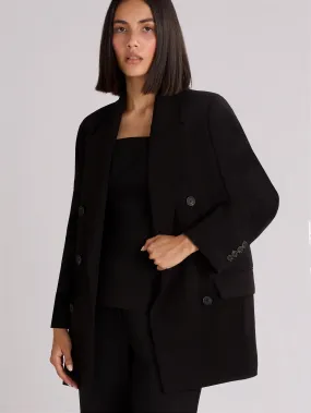 Black Double-Breasted Blazer