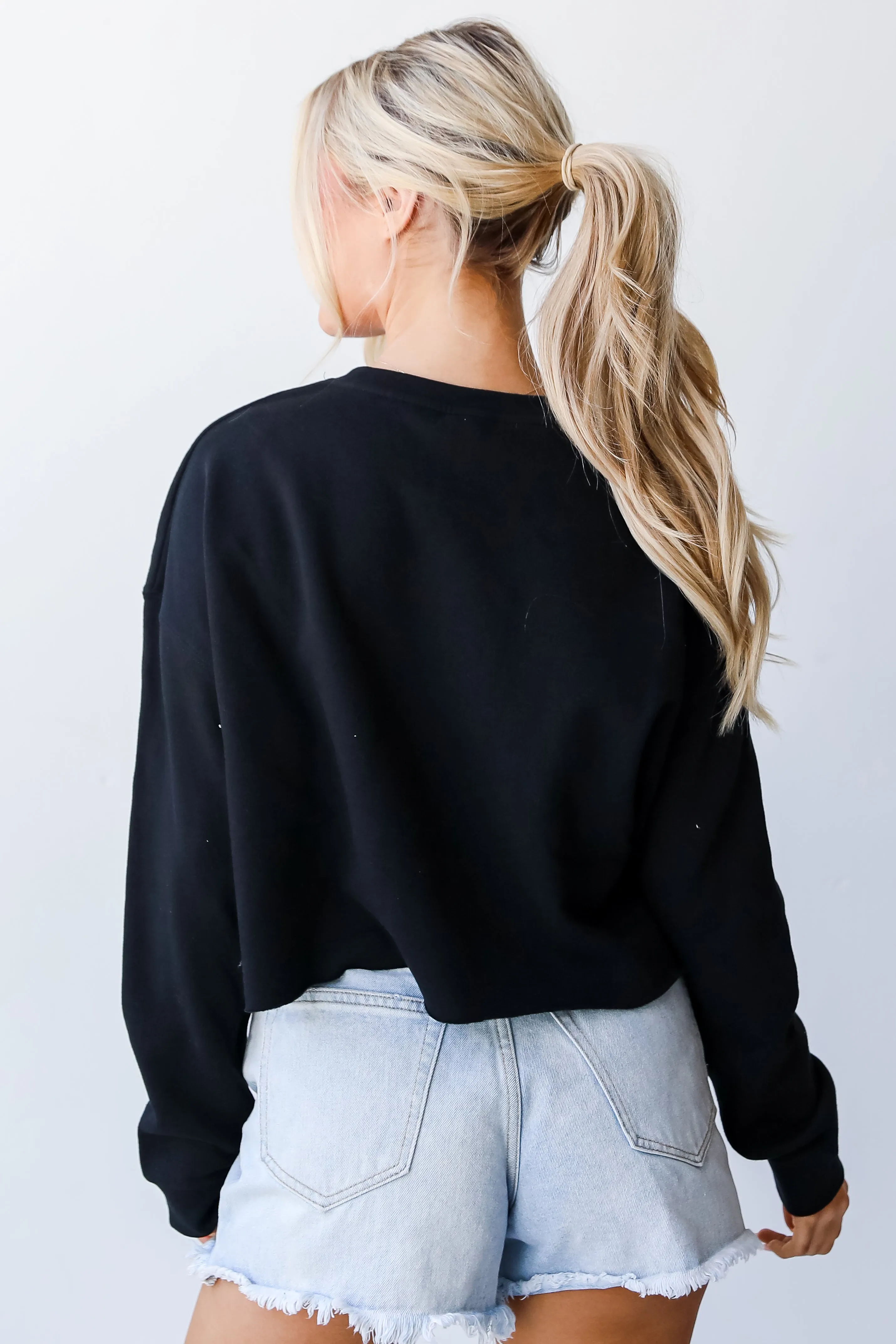 Black Nashville Tennessee Cropped Sweatshirt