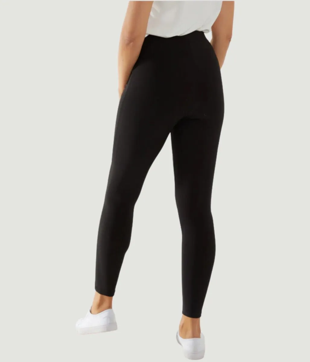 Black Zip Pocket Ponte Trousers