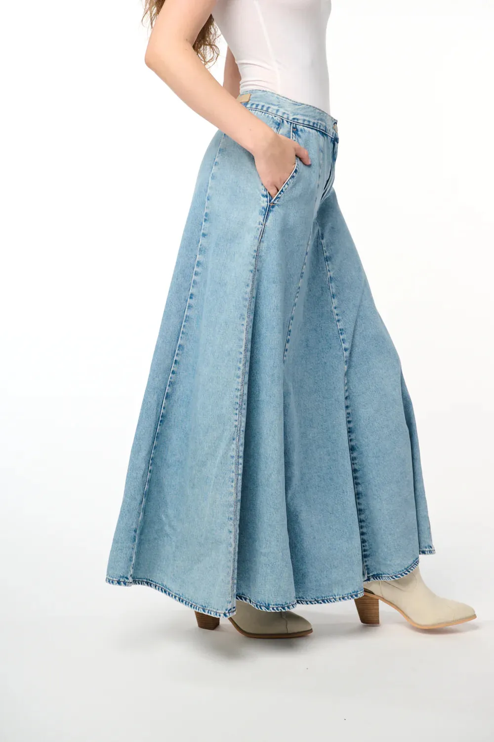 Blank NYC Denim Maxi Skirt