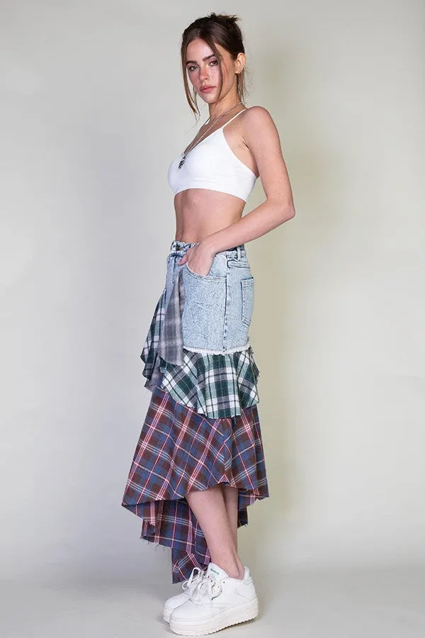 Bottom Plaid Skirt