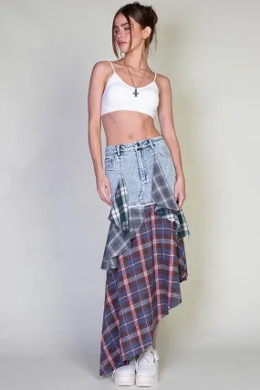 Bottom Plaid Skirt