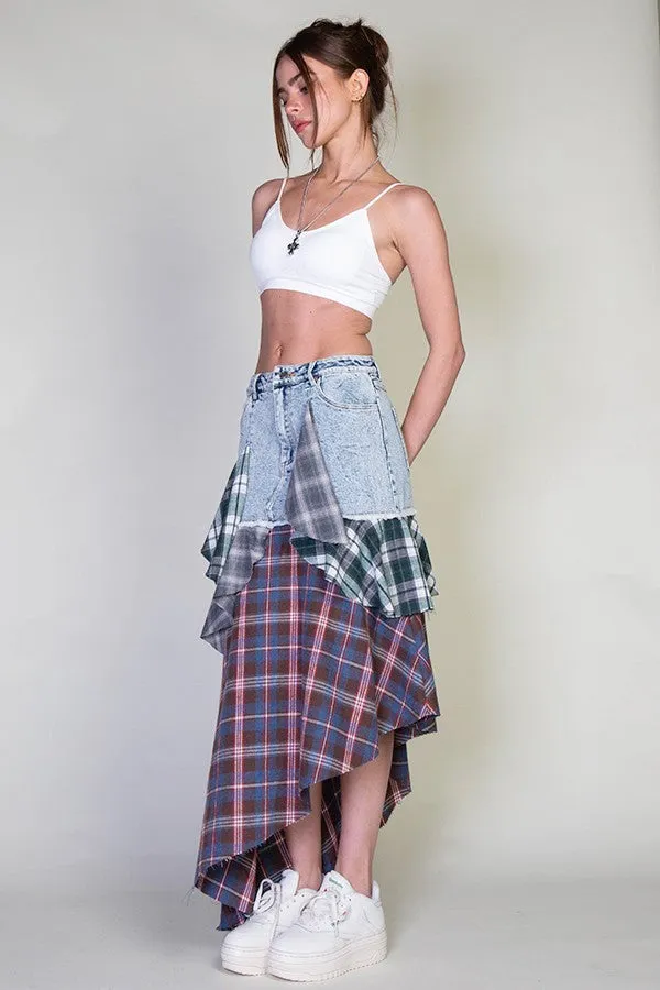 Bottom Plaid Skirt