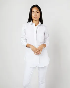 Boyfriend Shirt in White Poplin