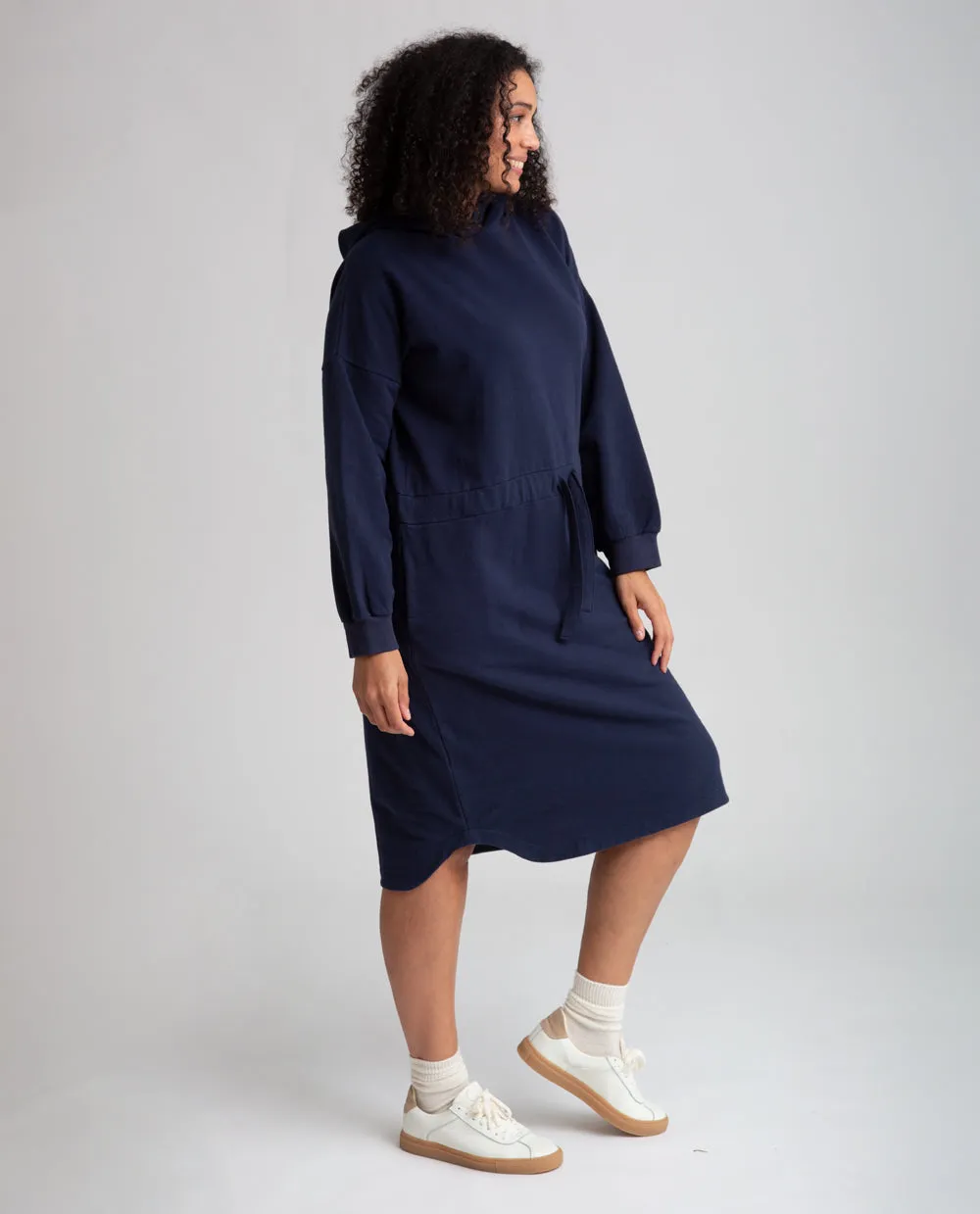 Bridget Organic Cotton Dress In Navy