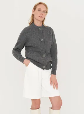 Buttoned Sweater Olive Natural Grey