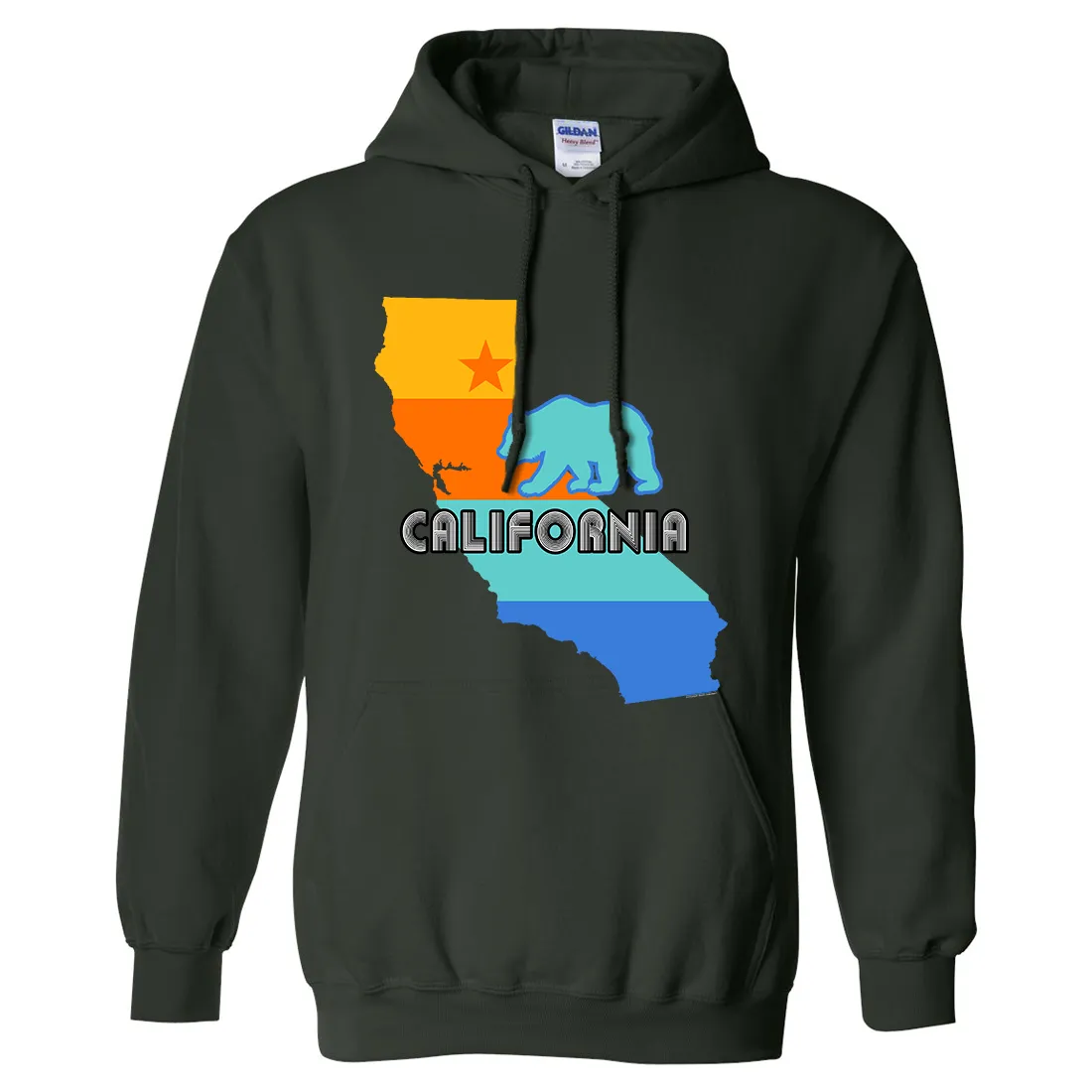 California Bear State Stripes Sweatshirt Hoodie