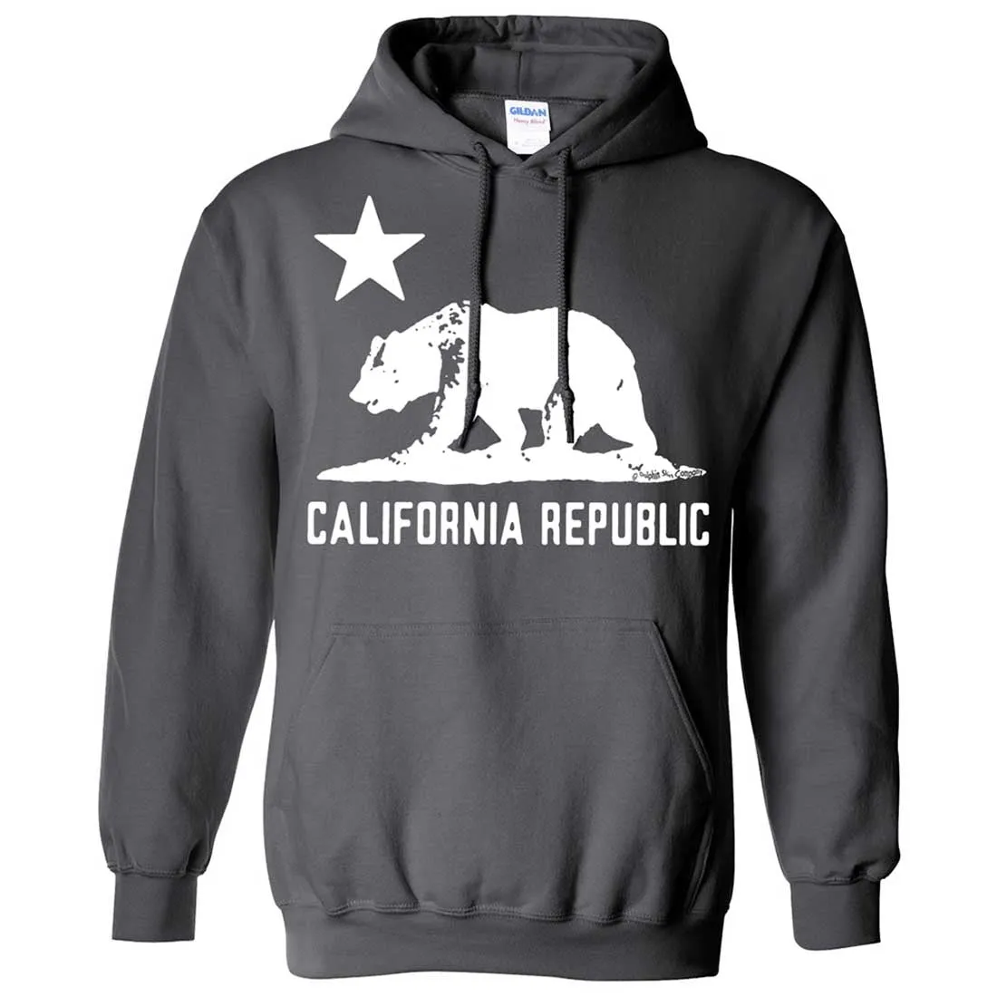 California Flag White Oversized Silhouette Asst Colors Hoodie