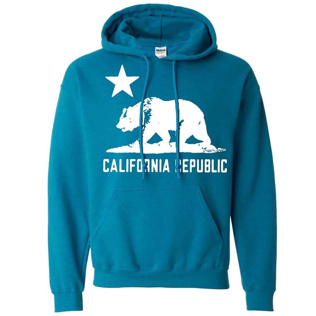 California Flag White Oversized Silhouette Asst Colors Hoodie