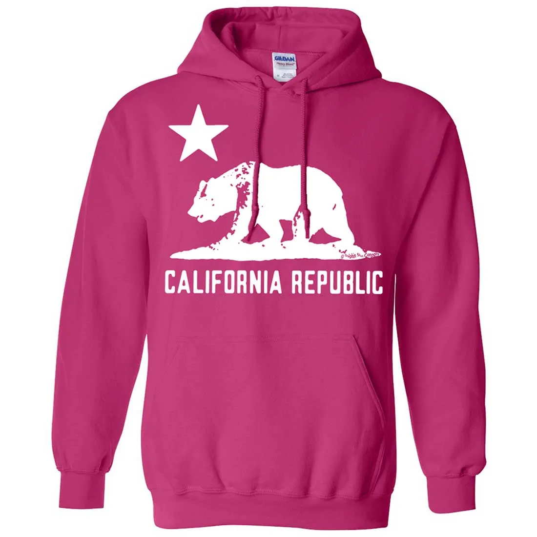 California Flag White Oversized Silhouette Asst Colors Hoodie