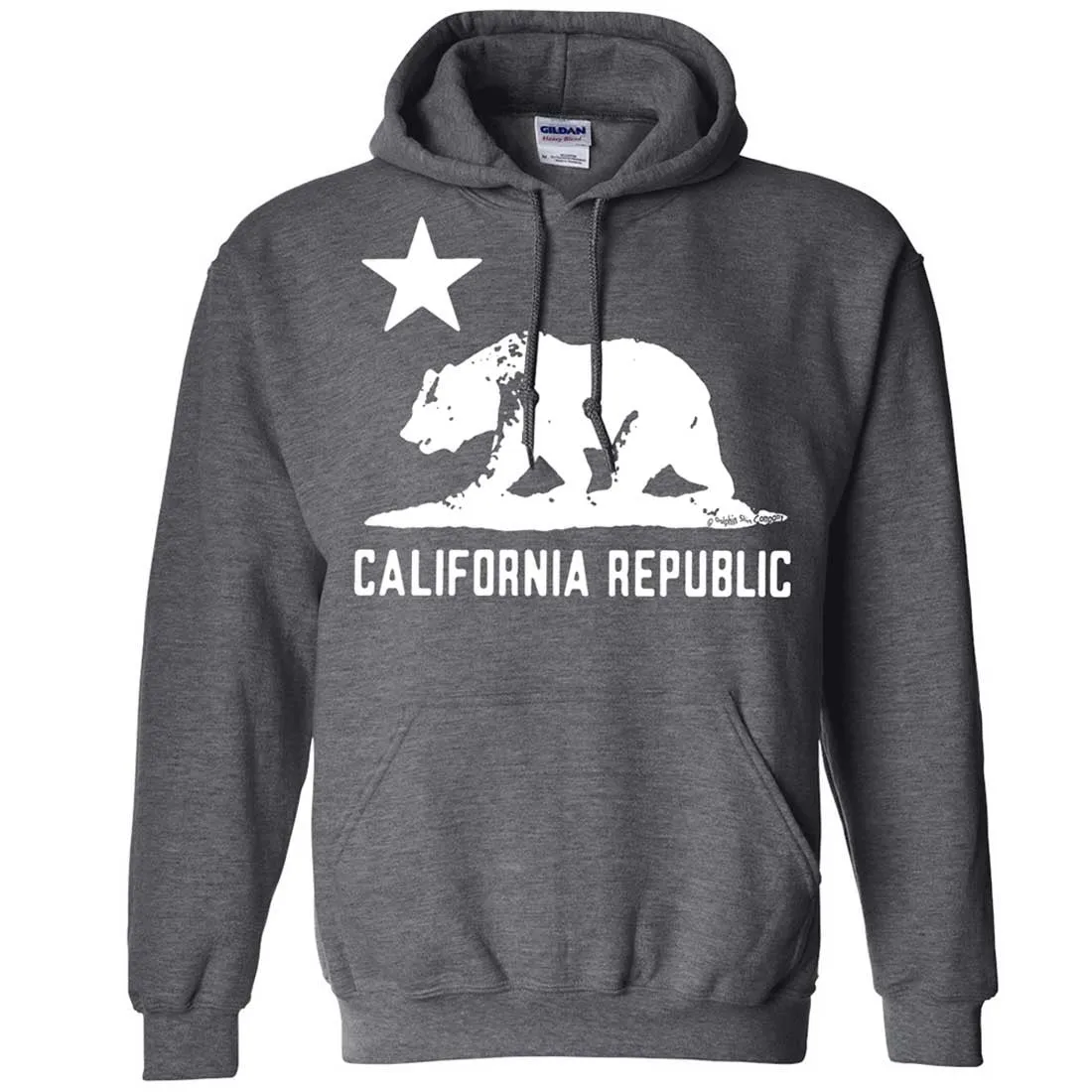 California Flag White Oversized Silhouette Asst Colors Hoodie