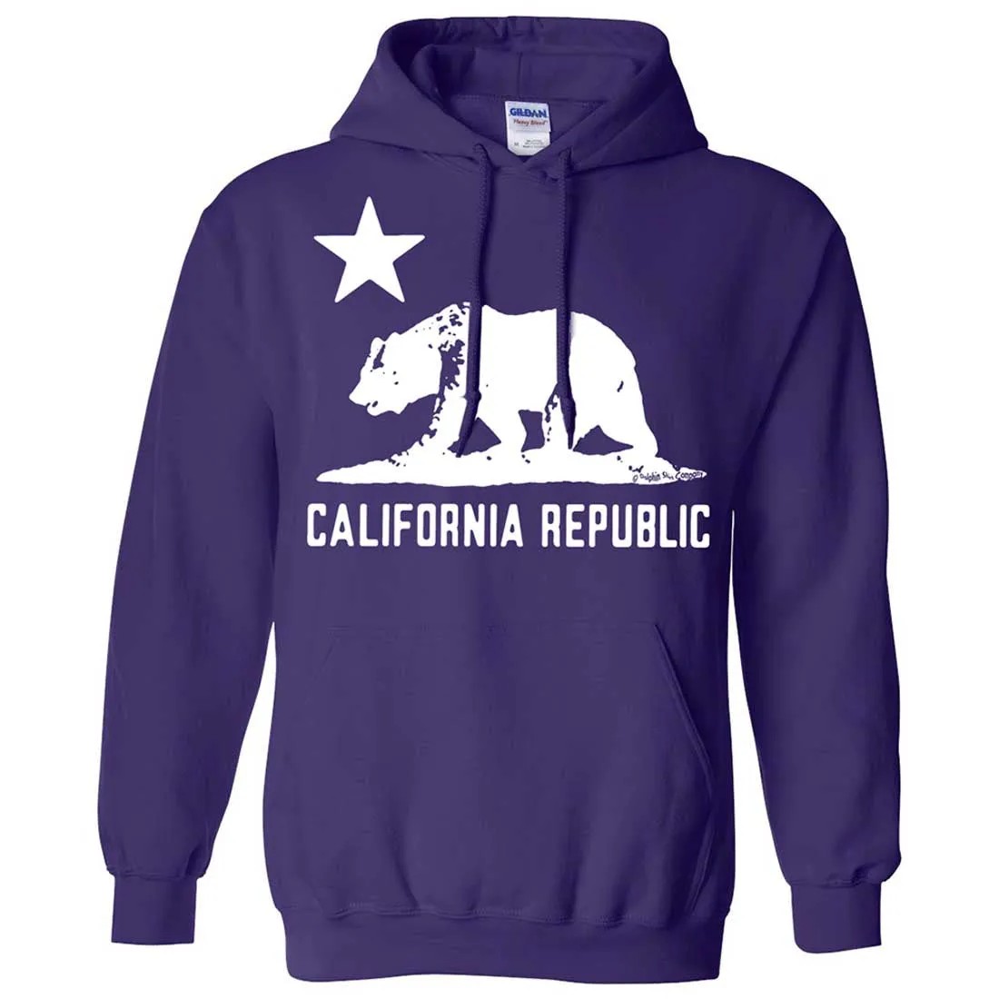 California Flag White Oversized Silhouette Asst Colors Hoodie