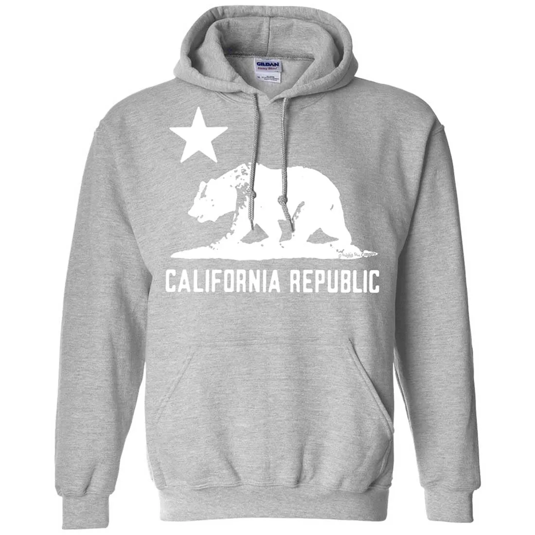 California Flag White Oversized Silhouette Asst Colors Hoodie