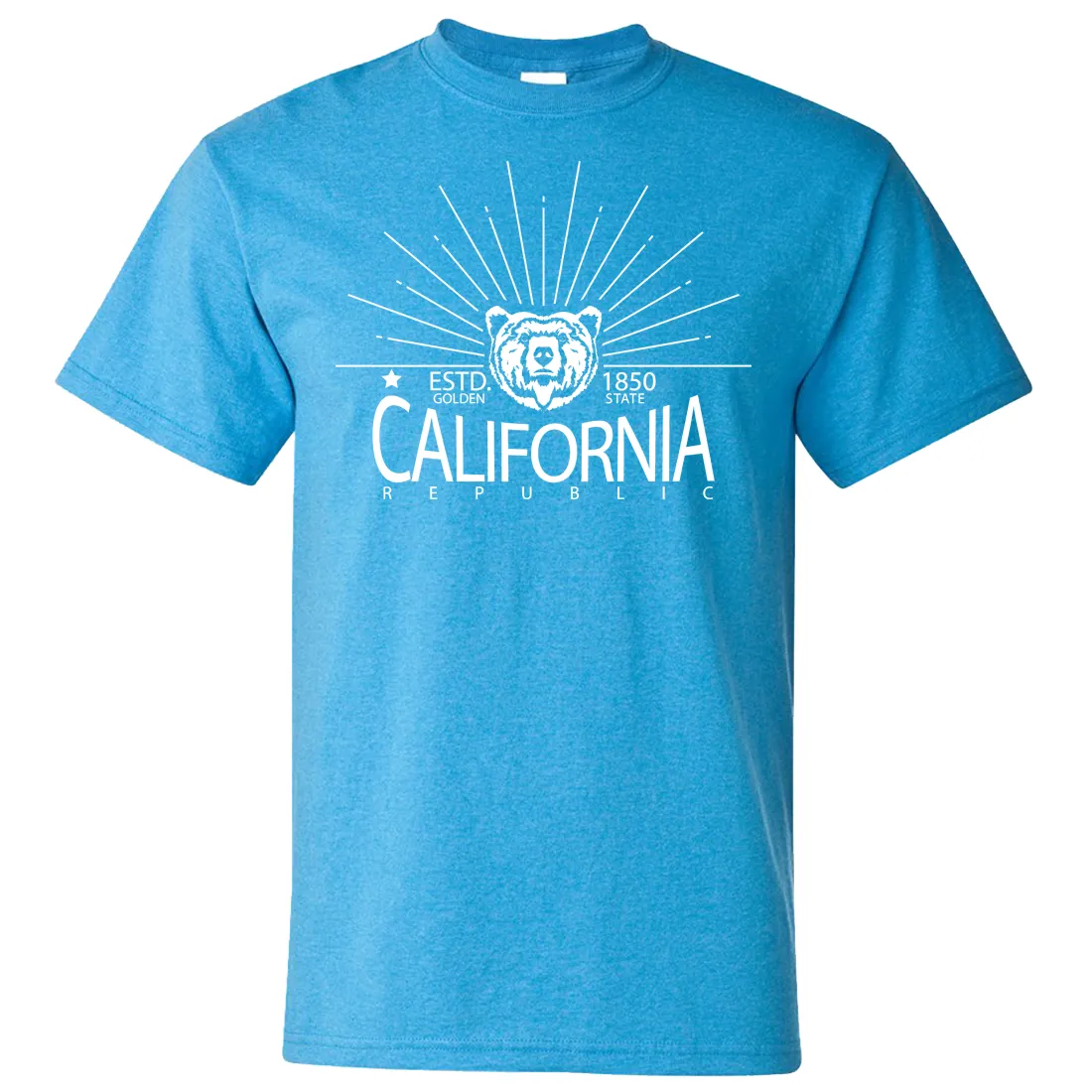 California Golden State White Print Asst Colors T-shirt/tee