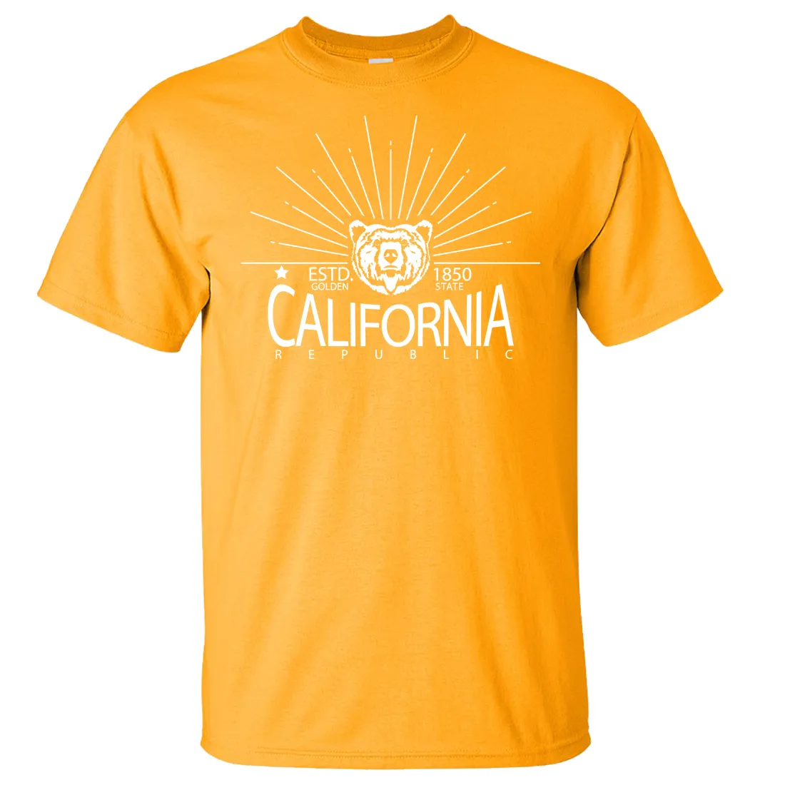 California Golden State White Print Asst Colors T-shirt/tee