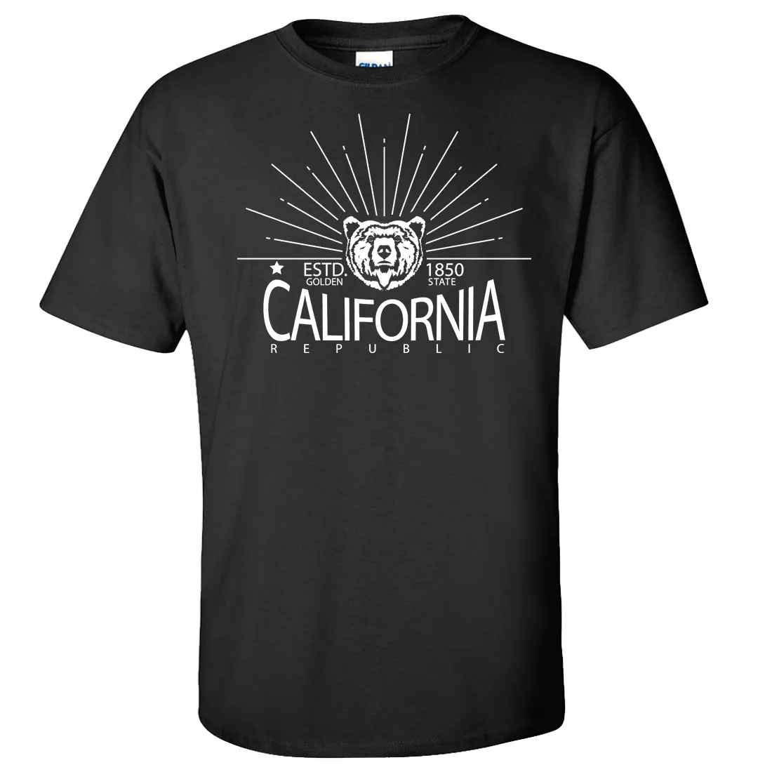 California Golden State White Print Asst Colors T-shirt/tee