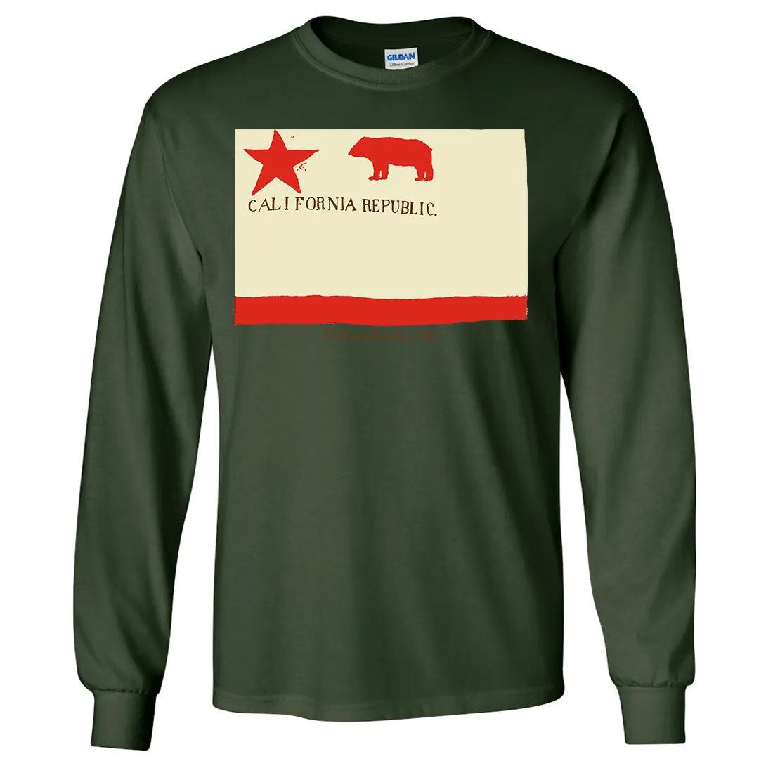 California Republic Bear Flag 1846 Long Sleeve Shirt