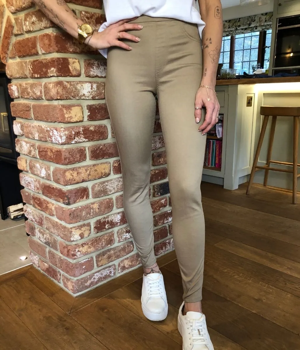 Camel High Waisted Jeggings