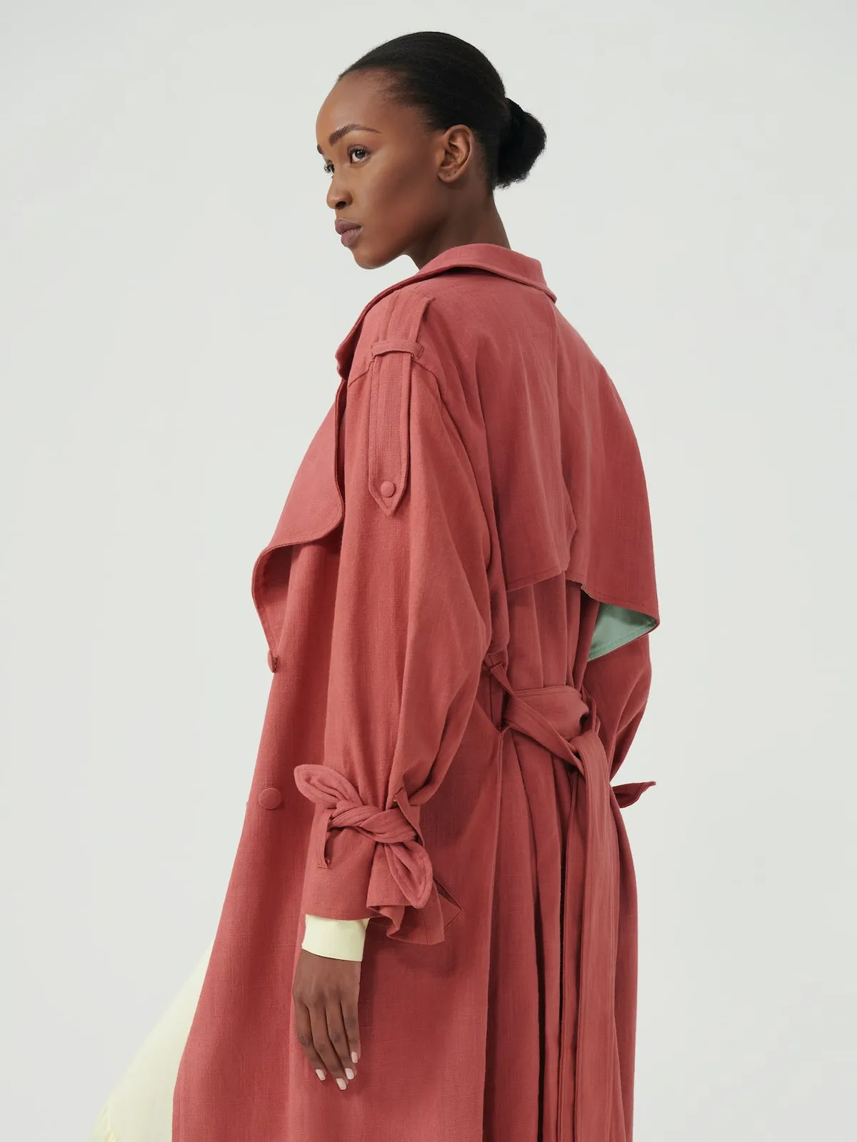 Carmine Trench Coat