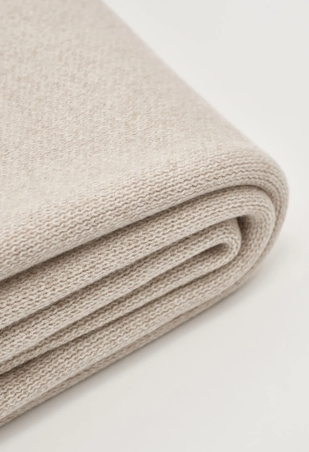 Cashmere Blend Blanket / Oatmeal Marl