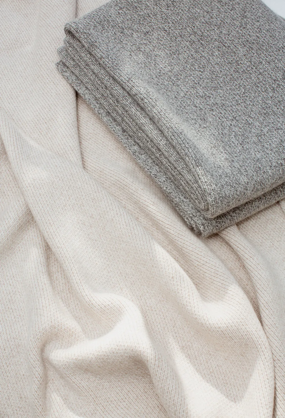 Cashmere Blend Blanket / Oatmeal Marl