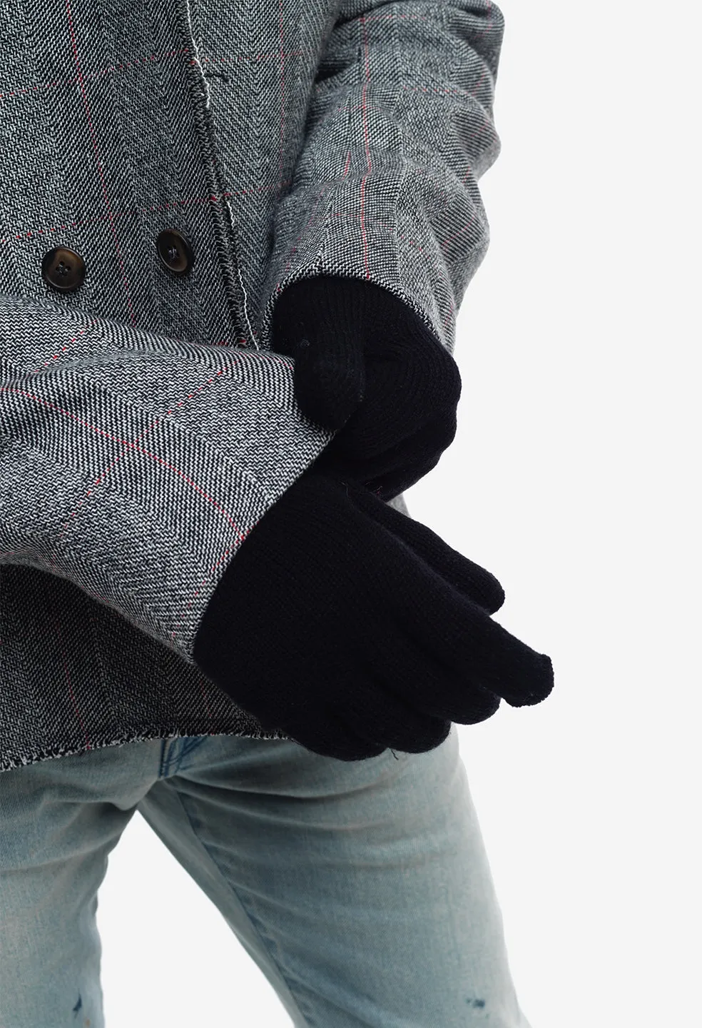 Cashmere Blend Gloves / Black