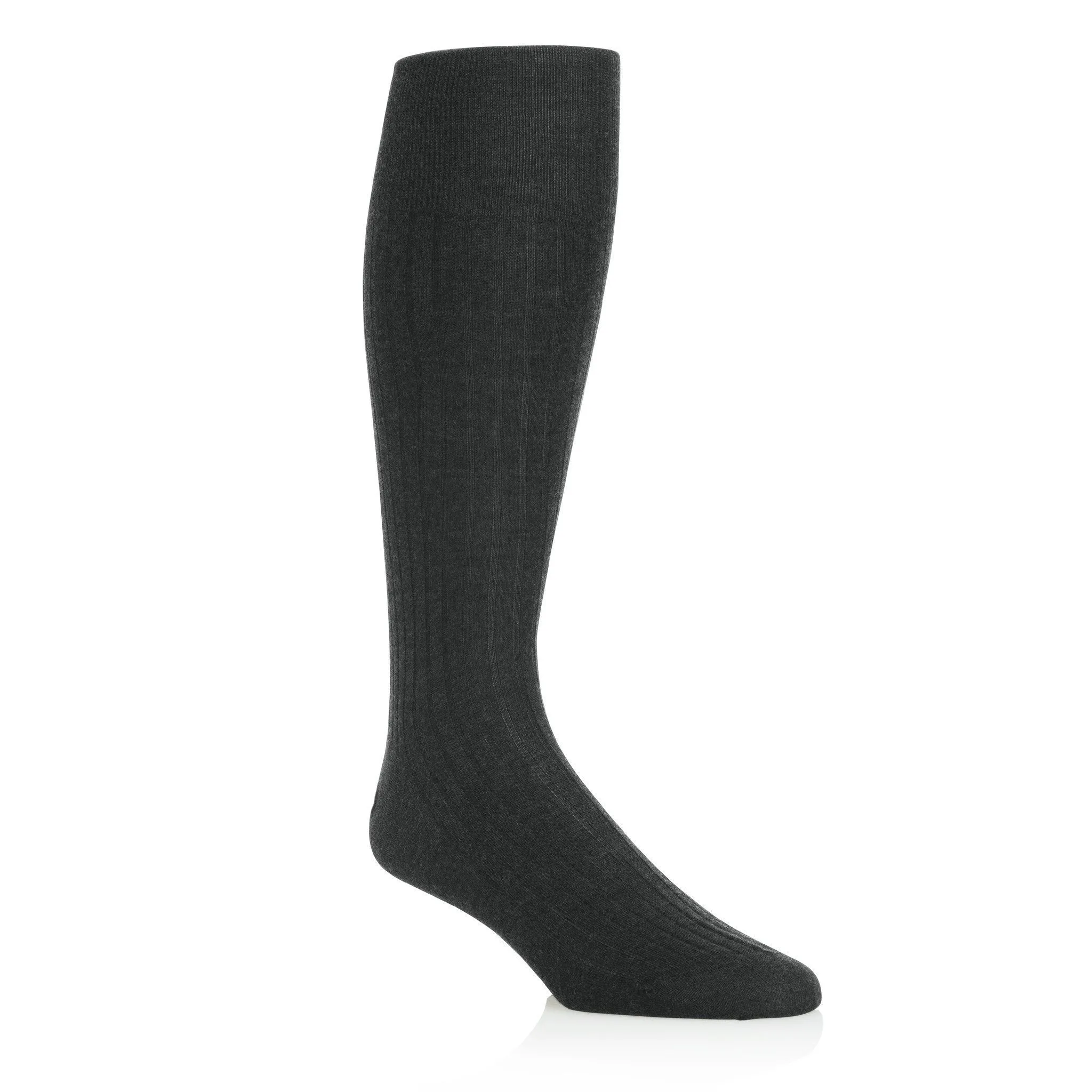 Premium Ribbed Cashmere-Silk Blend Long Socks