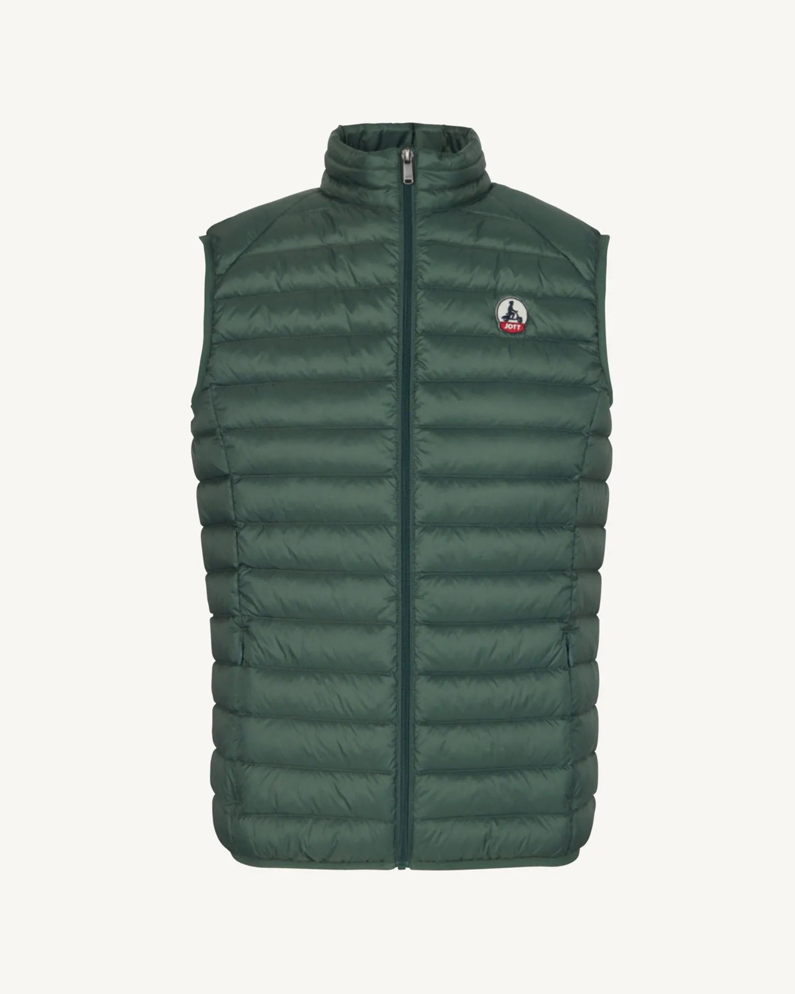 Celadon green Tom sleeveless puffer jacket